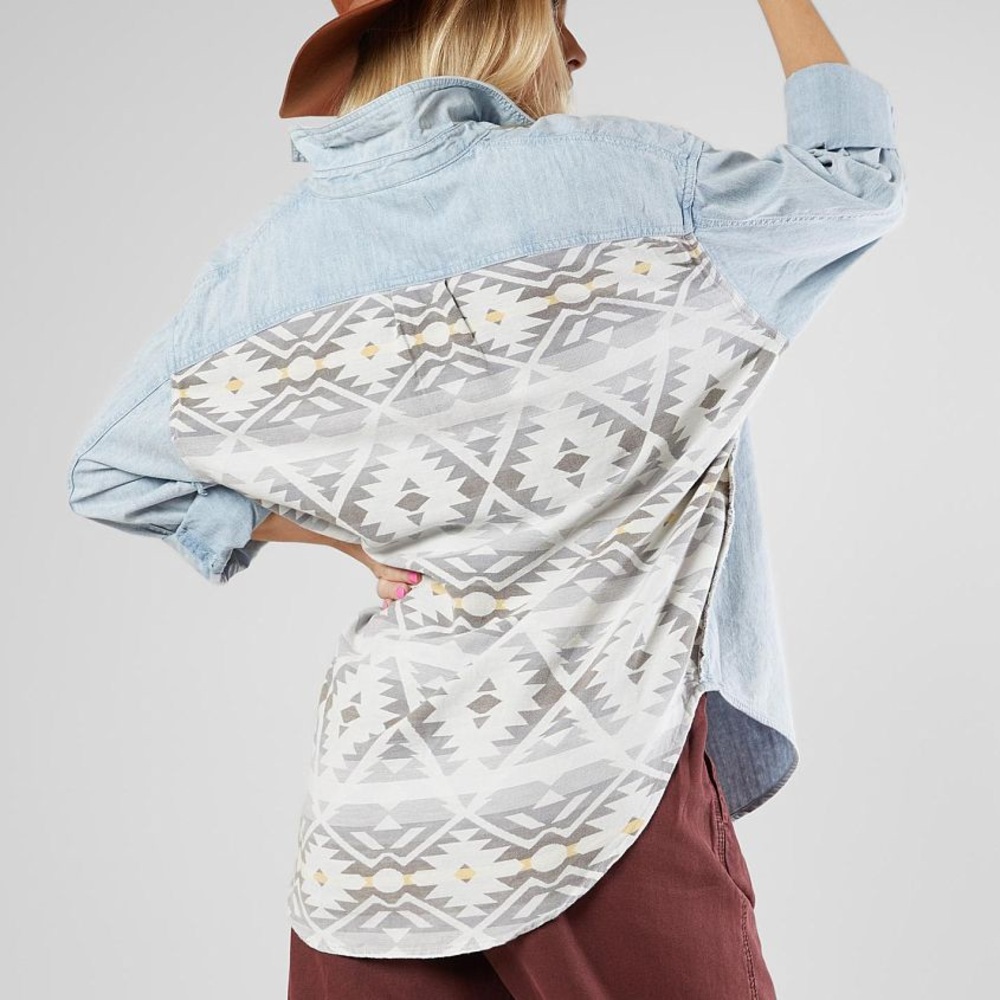 Free People Echo Rock Chambray Shirt